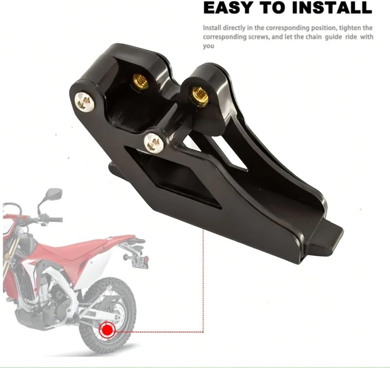 DREAM MOTION Motorcycle Aluminum Chain Guide Protector Sprocket Guard Protector for Honda CRF250R CRF110 Apollo125cc Kawasaki KLX110 KAYO Ducati Suzuki KTM ATV Dirt Bike Accessories(Black) - Image 2